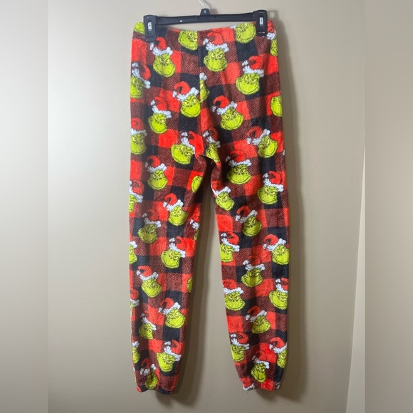 Dr. Seuss Cozy Grinch Santa Hat Holiday Pajama Pants - Red and Green Size Small - Picture 3 of 7